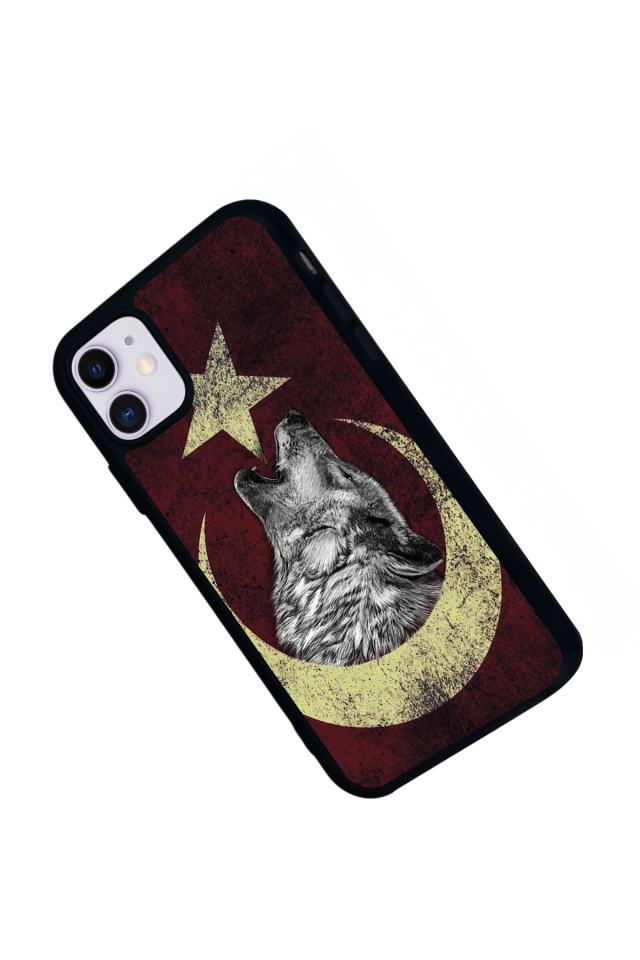 iPhone 11 Uyumlu Bozkurt Tasarımlı Glossy Premium Kılıf