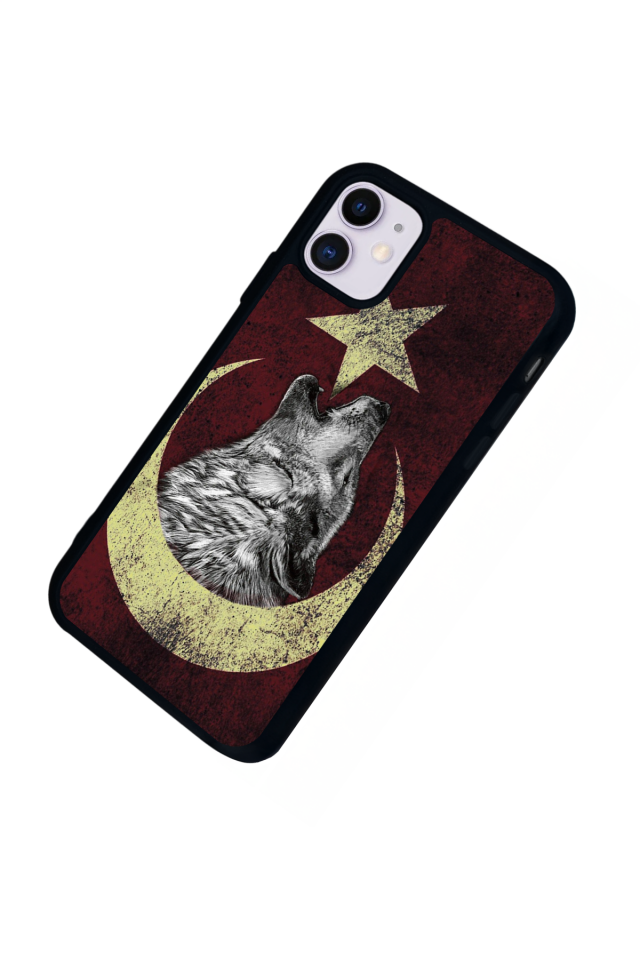 iPhone 11 Uyumlu Bozkurt Tasarımlı Glossy Premium Kılıf