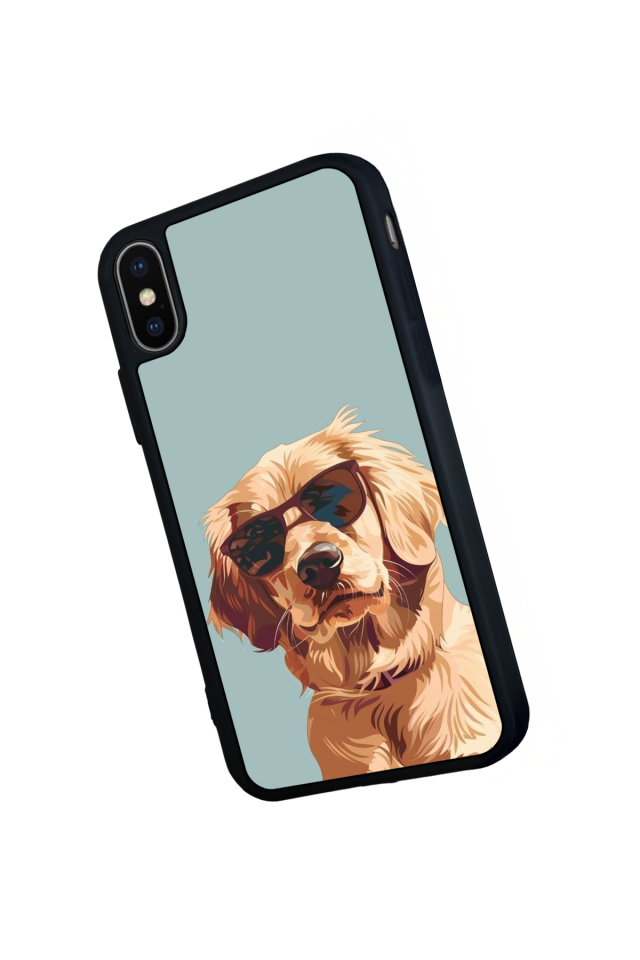 iPhone X/ XS Uyumlu Golden Kopek Tasarımlı Glossy Premium Kılıf