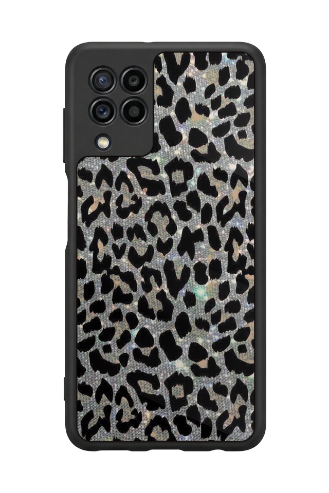 Samsung Galaxy M32 Uyumlu Hologram Leopar Tasarımlı Glossy Premium Kılıf