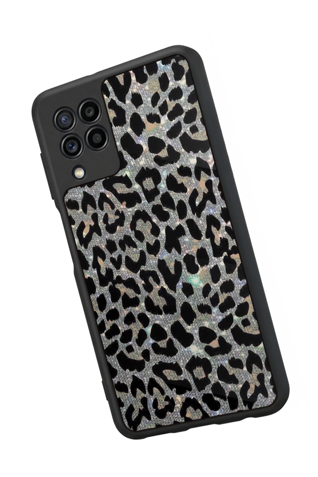 Samsung Galaxy M32 Uyumlu Hologram Leopar Tasarımlı Glossy Premium Kılıf