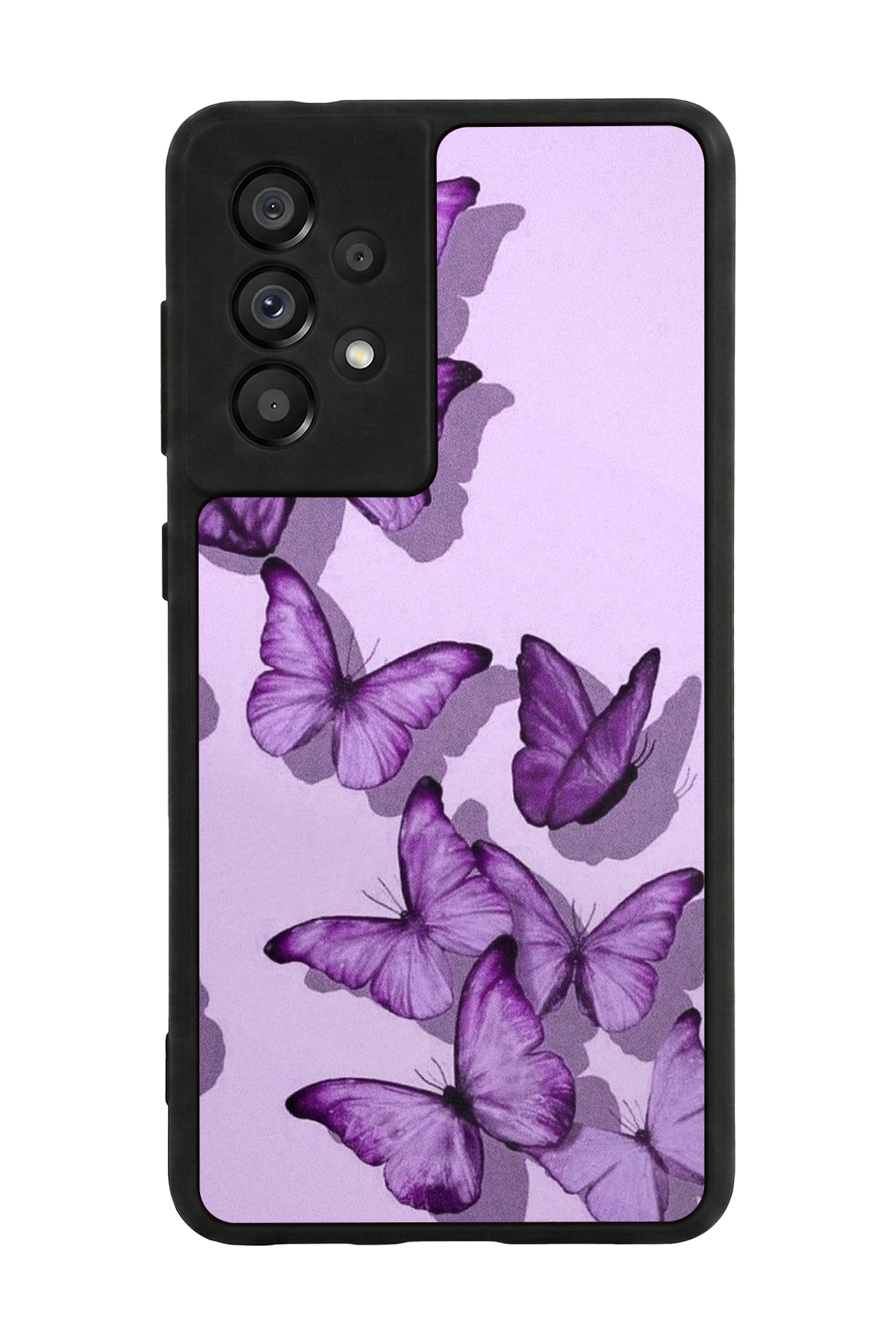 Samsung Galaxy A73 Uyumlu Kelebek Tasarımlı Glossy Premium Kılıf