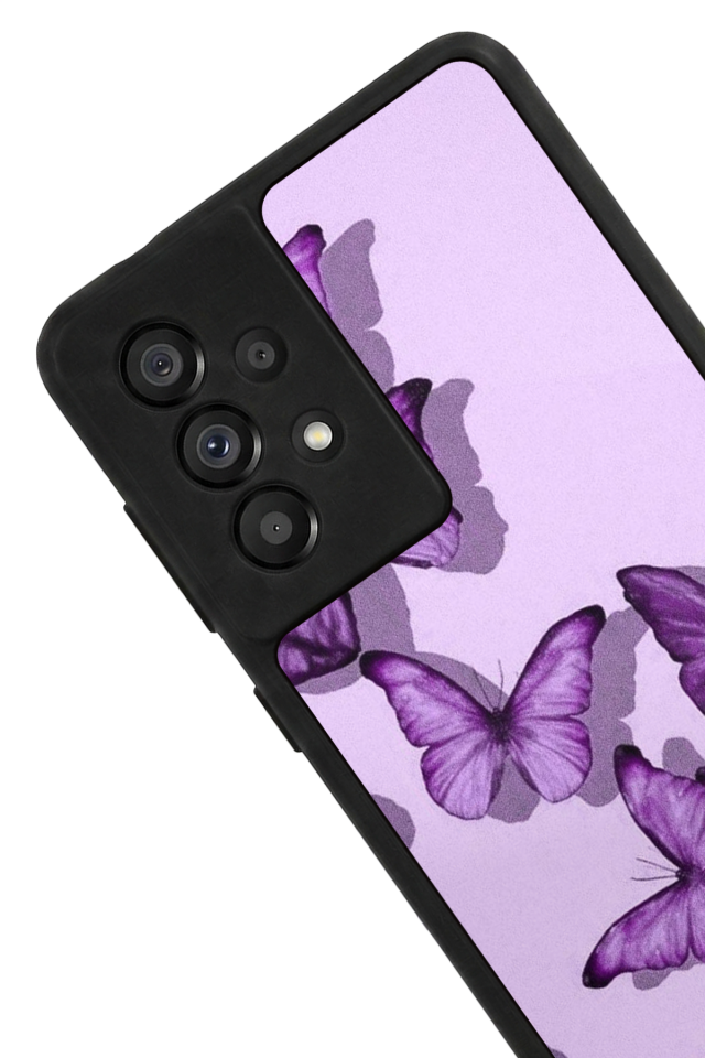 Samsung Galaxy A73 Uyumlu Kelebek Tasarımlı Glossy Premium Kılıf