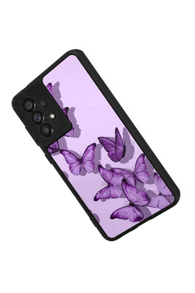 Samsung Galaxy A73 Uyumlu Kelebek Tasarımlı Glossy Premium Kılıf