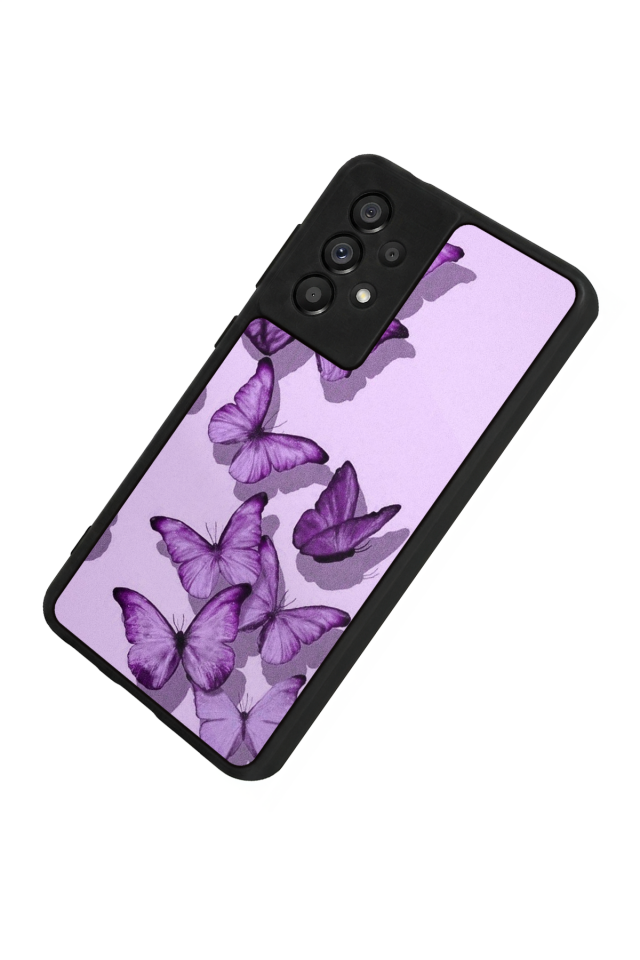 Samsung Galaxy A73 Uyumlu Kelebek Tasarımlı Glossy Premium Kılıf
