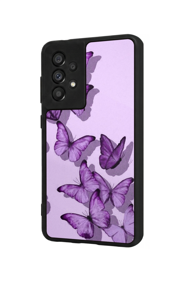 Samsung Galaxy A73 Uyumlu Kelebek Tasarımlı Glossy Premium Kılıf