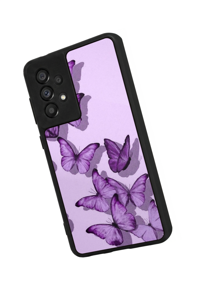 Samsung Galaxy A73 Uyumlu Kelebek Tasarımlı Glossy Premium Kılıf