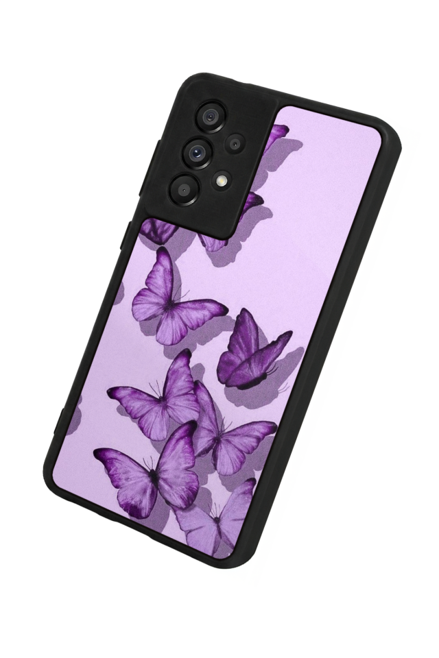 Samsung Galaxy A73 Uyumlu Kelebek Tasarımlı Glossy Premium Kılıf