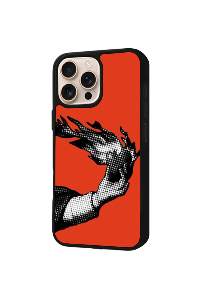 iPhone 15 Pro Uyumlu Kirmizi Tasarımlı Glossy Premium Kılıf