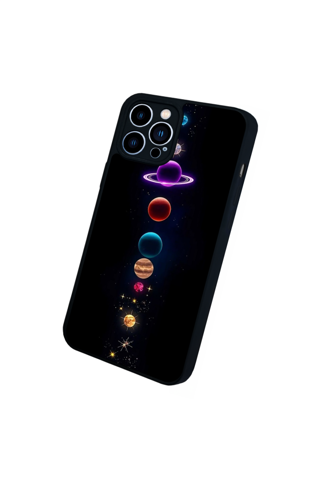 iPhone 12 Pro Max Uyumlu Uzay Tasarımlı Glossy Premium Kılıf