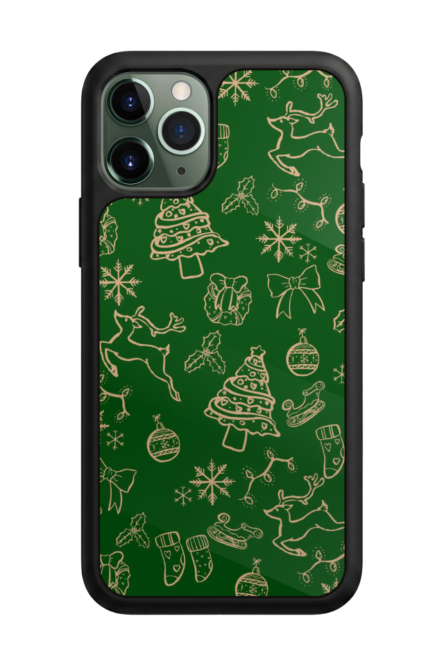 iPhone 11 Pro Max Uyumlu Yilbasi Christmas Tasarımlı Glossy Premium Kılıf