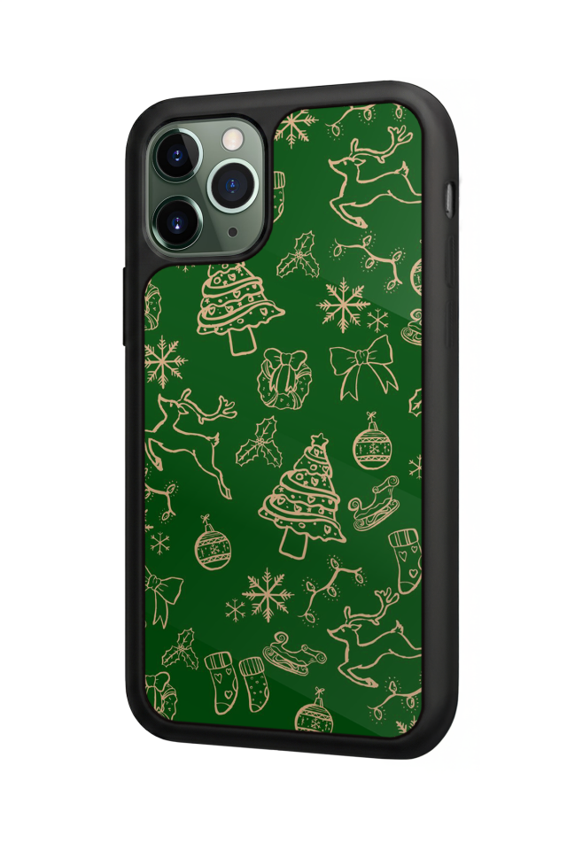 iPhone 11 Pro Max Uyumlu Yilbasi Christmas Tasarımlı Glossy Premium Kılıf