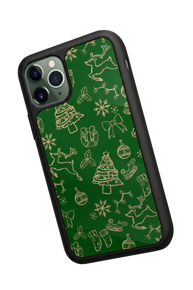 iPhone 11 Pro Max Uyumlu Yilbasi Christmas Tasarımlı Glossy Premium Kılıf