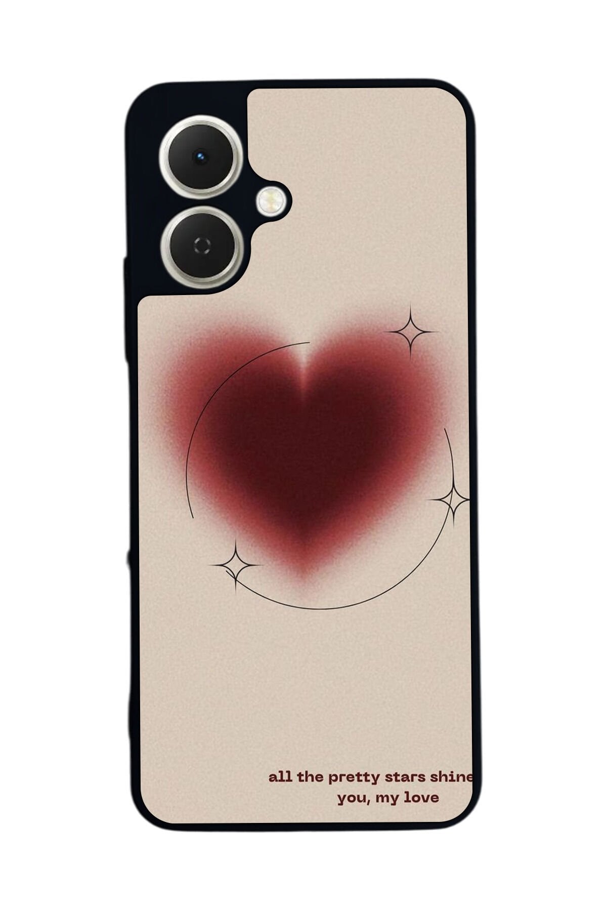 Tecno Spark GO 2 Uyumlu Kalp Love Tasarımlı Glossy Premium Kılıf