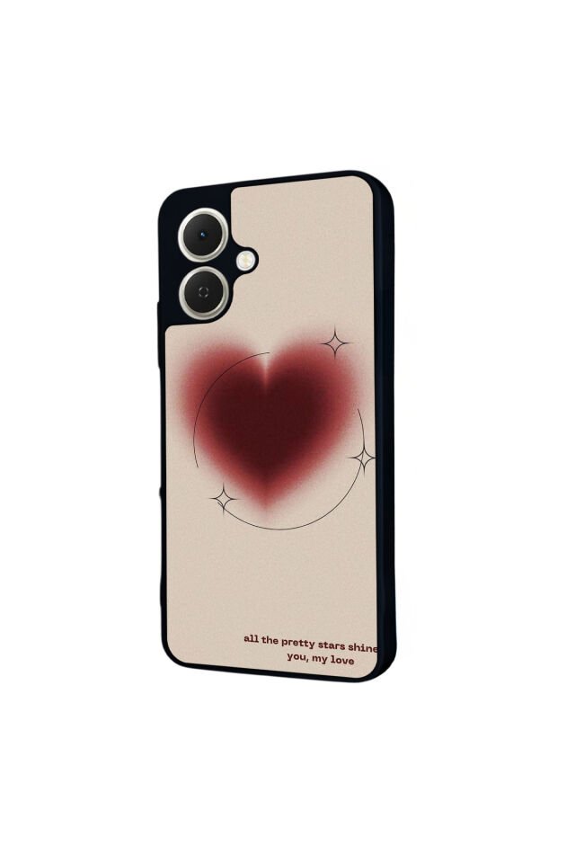 Tecno Spark GO 2 Uyumlu Kalp Love Tasarımlı Glossy Premium Kılıf