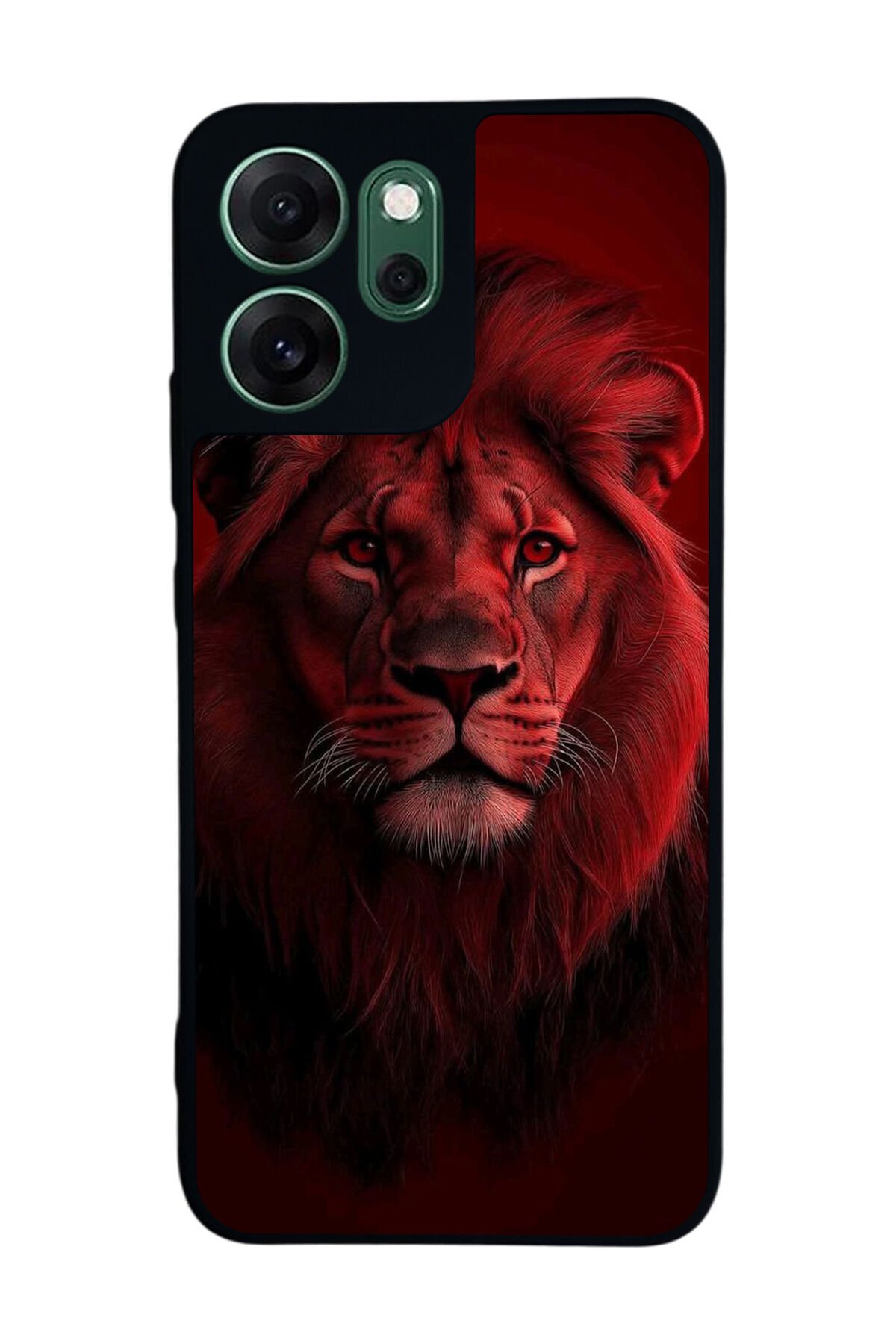 Oppo Reno 14F Uyumlu Aslan Tasarımlı Glossy Premium Kılıf
