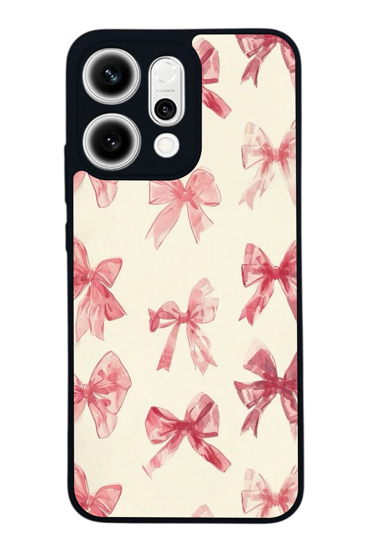 Oppo Reno 14 Uyumlu Kurdele Tasarımlı Glossy Premium Kılıf