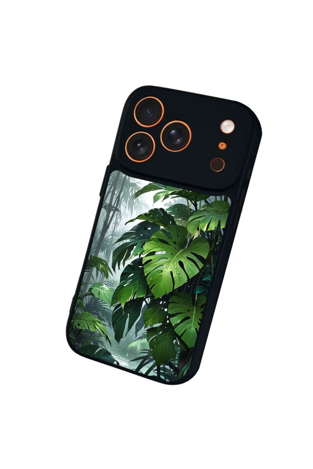 iPhone 17 Pro Uyumlu Botanik Tasarımlı Glossy Premium Kılıf