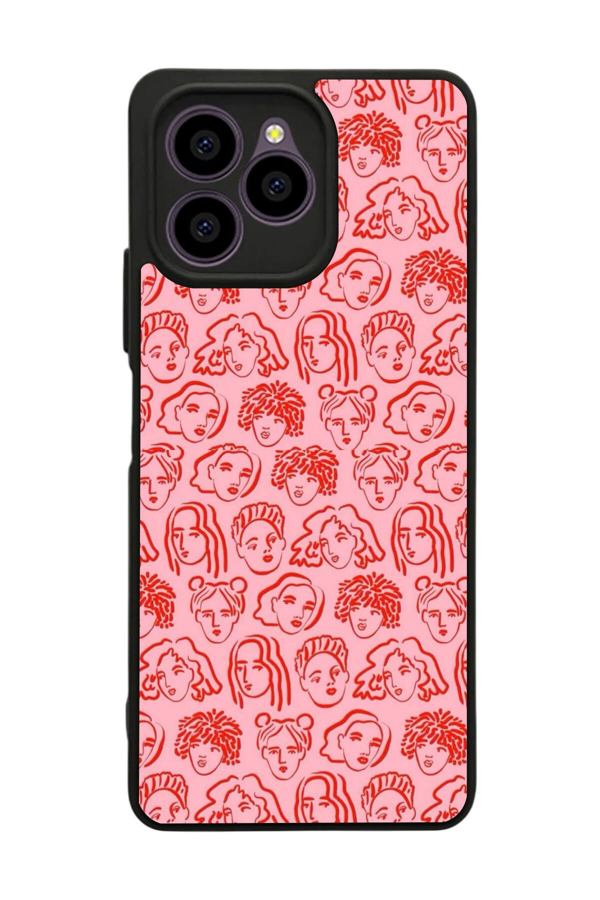 Omix X6 Uyumlu Line Art Tasarımlı Glossy Premium Kılıf