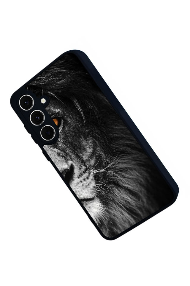 Samsung Galaxy S24 FE Uyumlu Aslan Tasarımlı Glossy Premium Kılıf