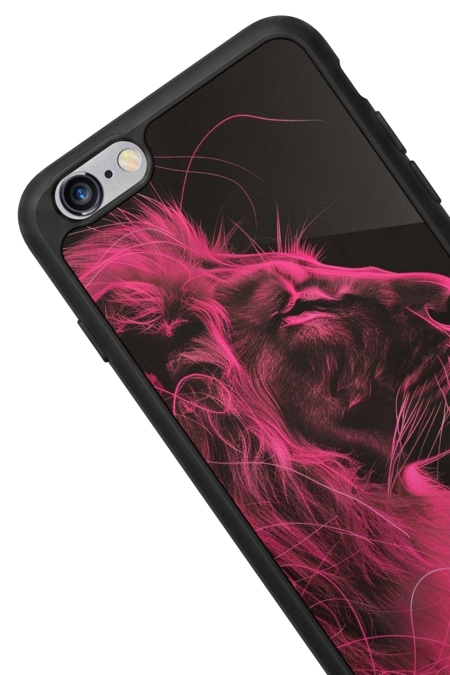 iPhone 6 Plus Uyumlu Aslan Tasarımlı Glossy Premium Kılıf