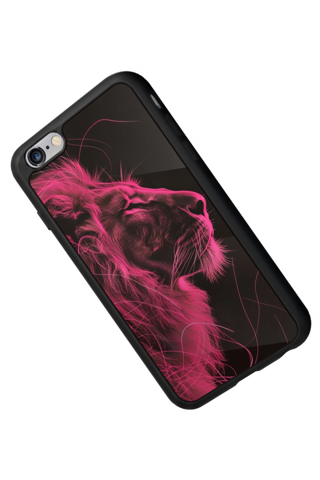 iPhone 6 Plus Uyumlu Aslan Tasarımlı Glossy Premium Kılıf