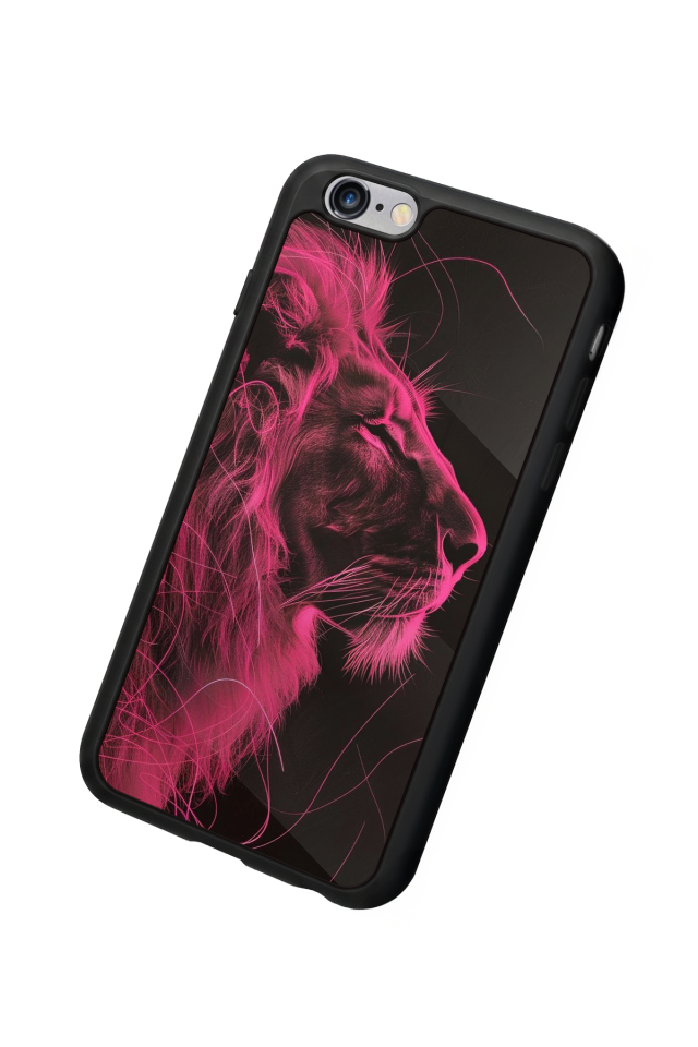 iPhone 6 Plus Uyumlu Aslan Tasarımlı Glossy Premium Kılıf
