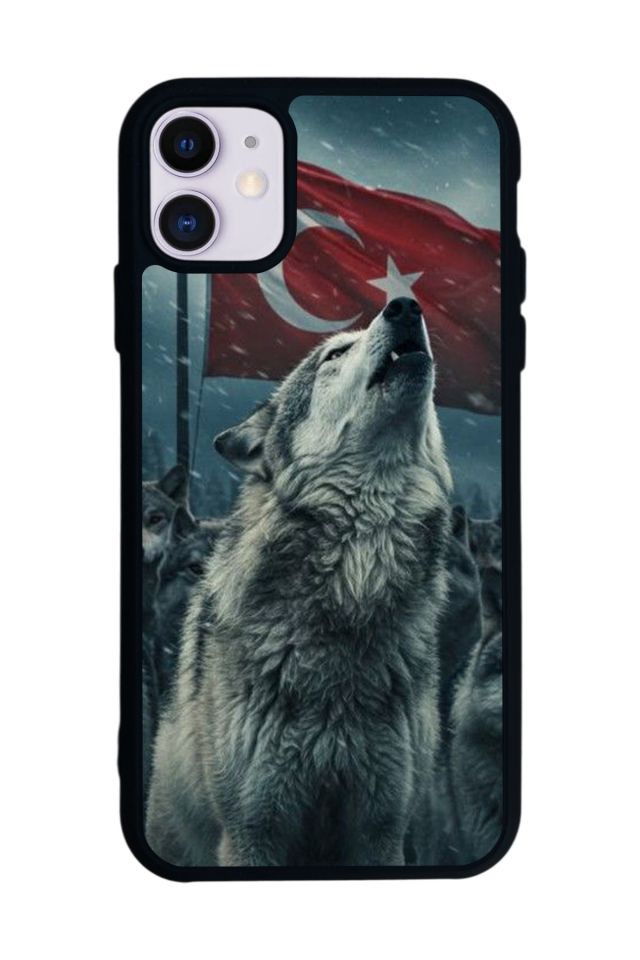 iPhone 11 Uyumlu Bozkurt Tasarımlı Glossy Premium Kılıf