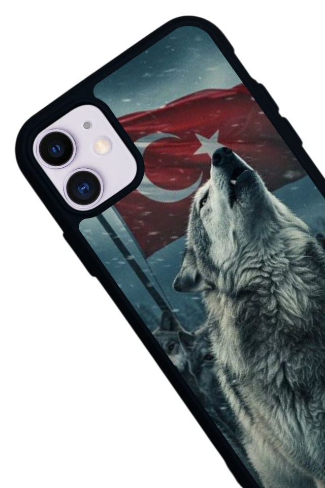 iPhone 11 Uyumlu Bozkurt Tasarımlı Glossy Premium Kılıf