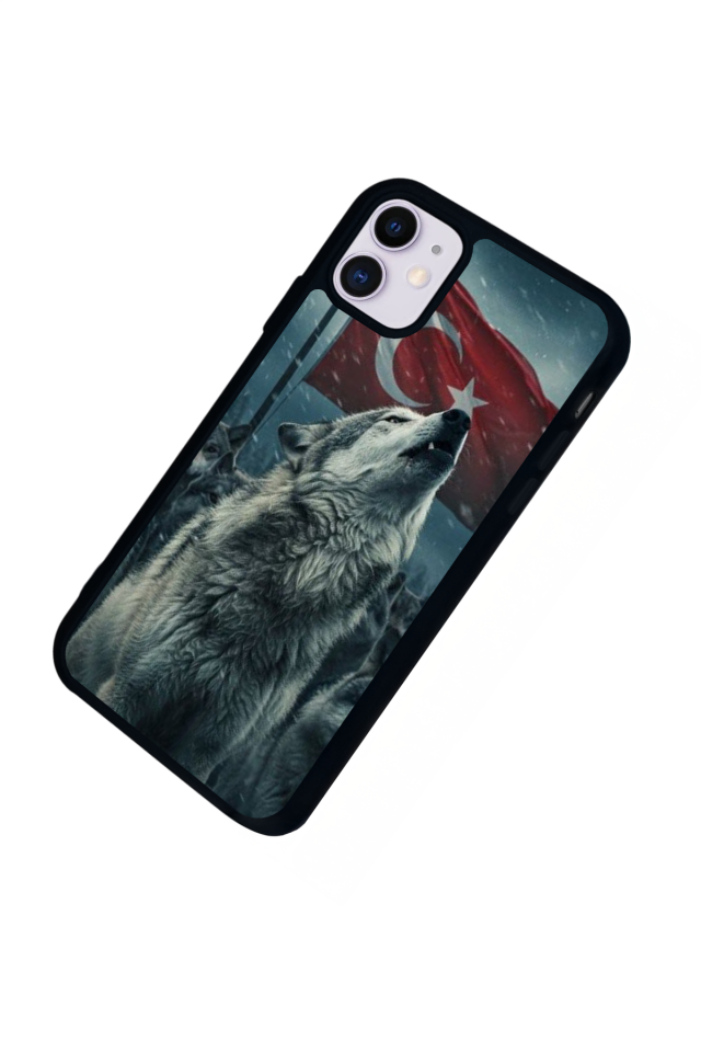 iPhone 11 Uyumlu Bozkurt Tasarımlı Glossy Premium Kılıf