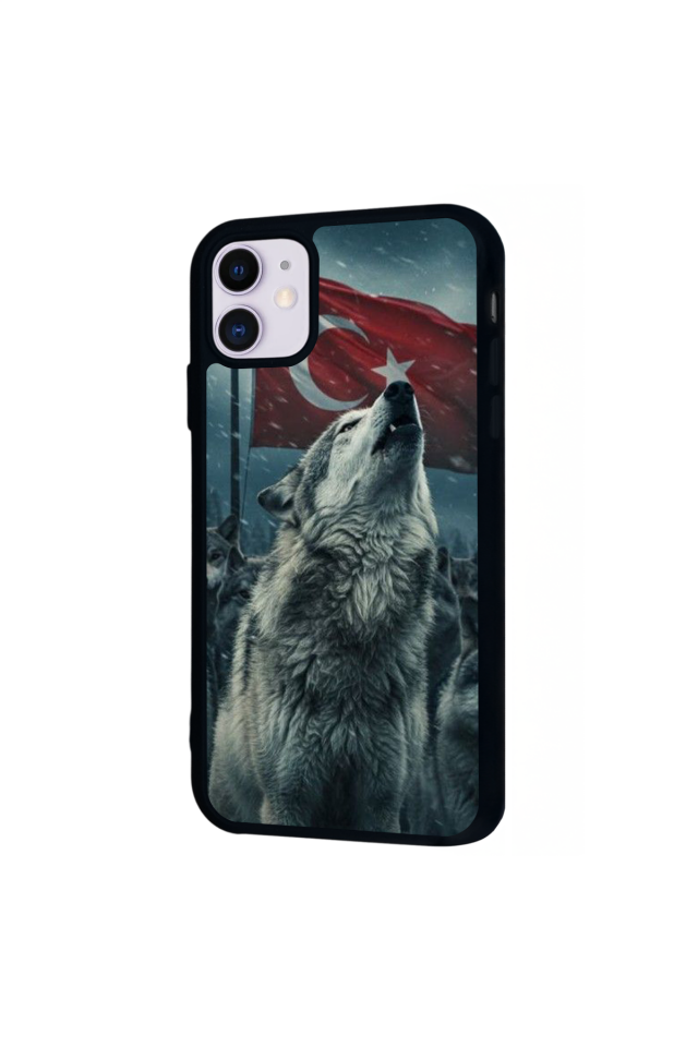 iPhone 11 Uyumlu Bozkurt Tasarımlı Glossy Premium Kılıf