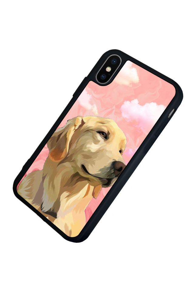 iPhone X/ XS Uyumlu Golden Kopek Tasarımlı Glossy Premium Kılıf