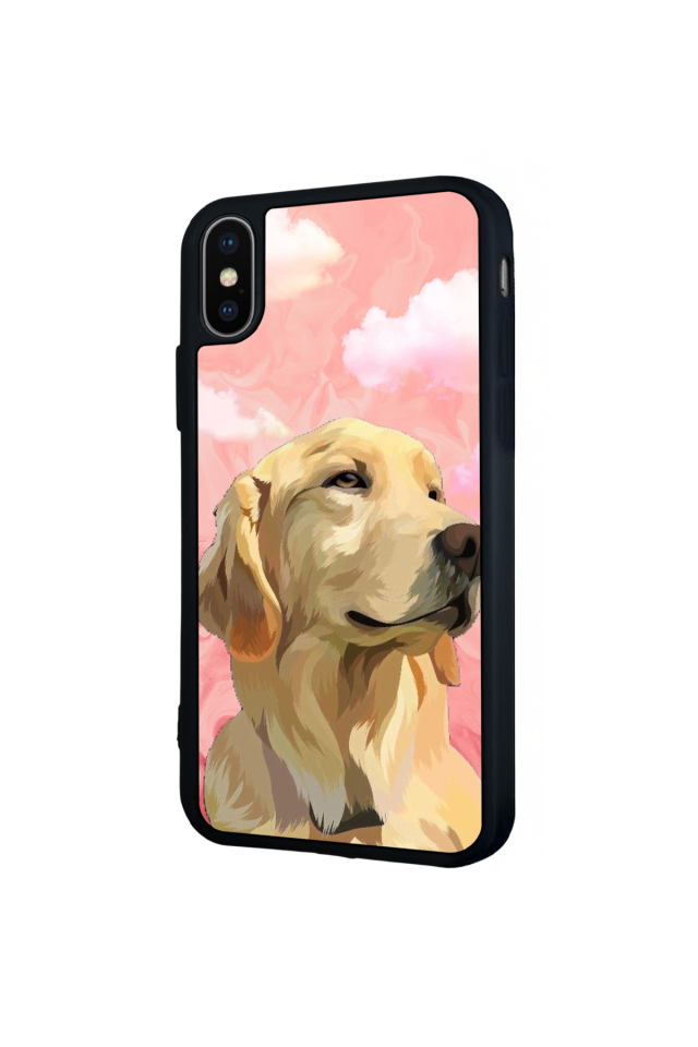 iPhone X/ XS Uyumlu Golden Kopek Tasarımlı Glossy Premium Kılıf