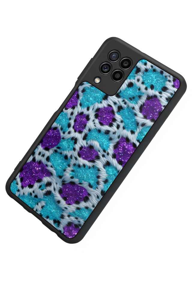 Samsung Galaxy M32 Uyumlu Hologram Leopar Tasarımlı Glossy Premium Kılıf