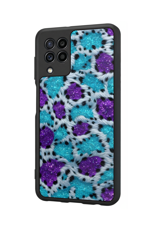 Samsung Galaxy M32 Uyumlu Hologram Leopar Tasarımlı Glossy Premium Kılıf