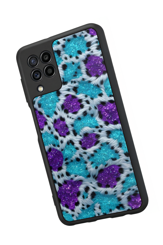 Samsung Galaxy M32 Uyumlu Hologram Leopar Tasarımlı Glossy Premium Kılıf