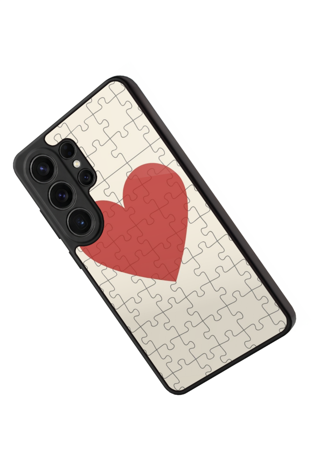 Samsung Galaxy S26 Ultra Uyumlu Kalp Love Tasarımlı Glossy Premium Kılıf