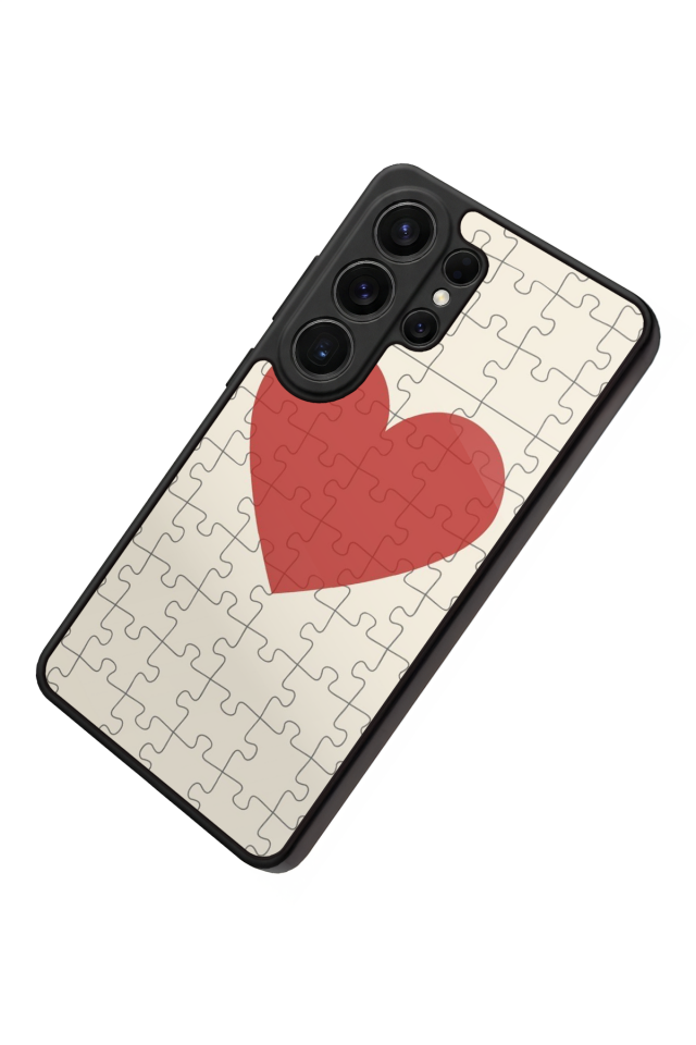 Samsung Galaxy S26 Ultra Uyumlu Kalp Love Tasarımlı Glossy Premium Kılıf