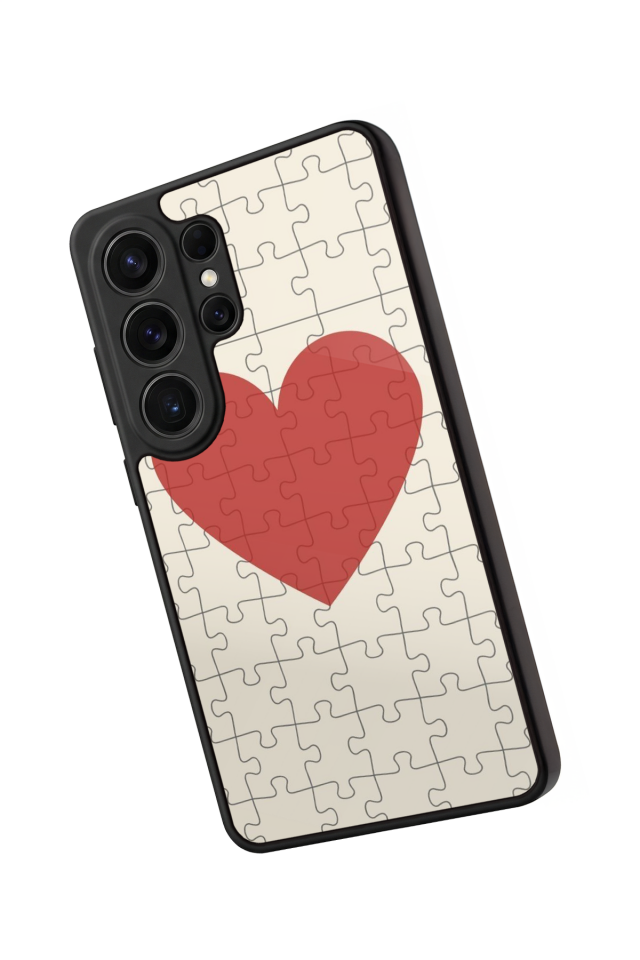 Samsung Galaxy S26 Ultra Uyumlu Kalp Love Tasarımlı Glossy Premium Kılıf