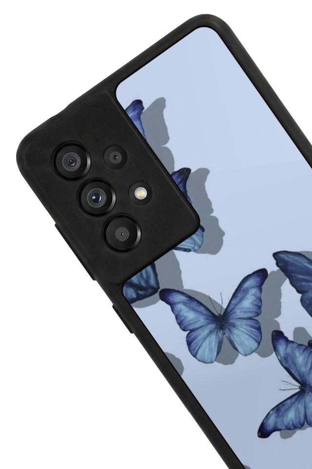 Samsung Galaxy A73 Uyumlu Kelebek Tasarımlı Glossy Premium Kılıf