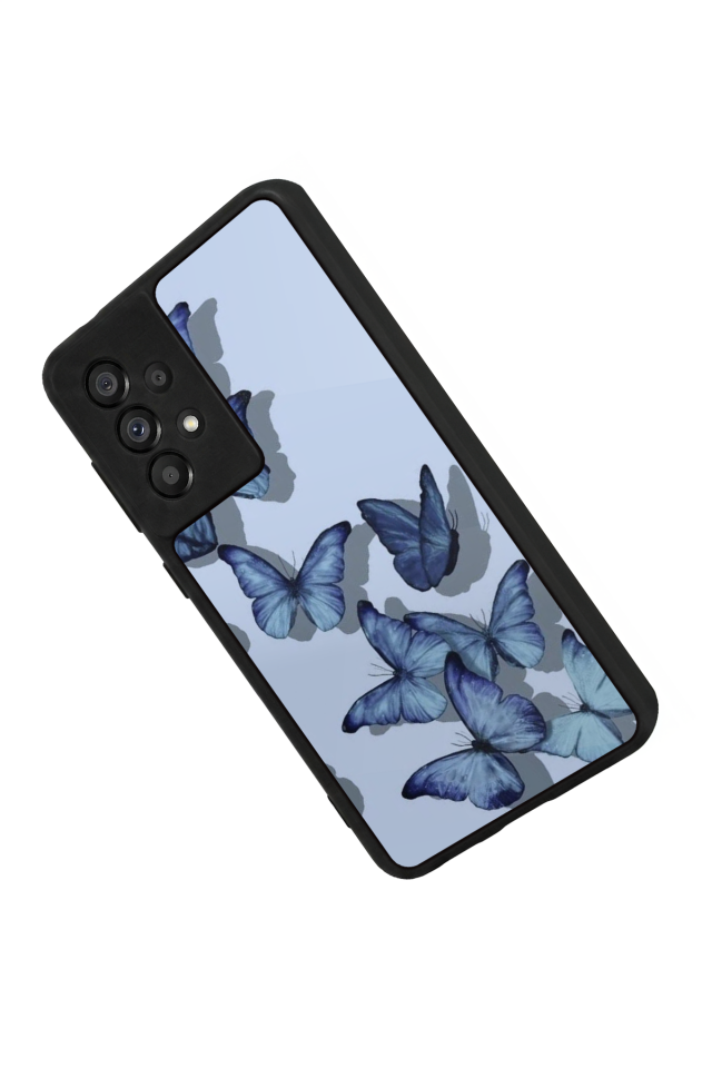 Samsung Galaxy A73 Uyumlu Kelebek Tasarımlı Glossy Premium Kılıf