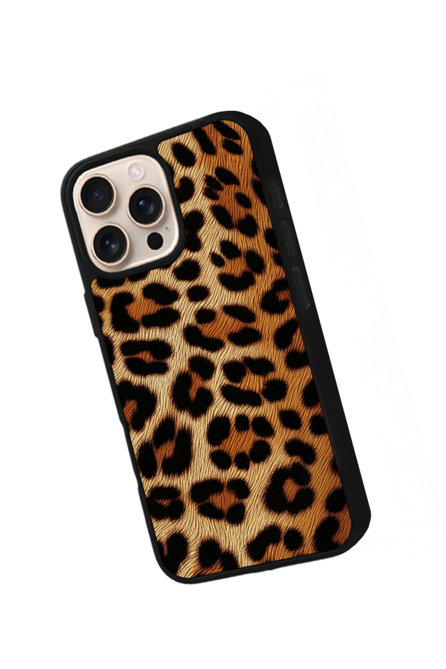 iPhone 14 Pro Uyumlu Leopar Tasarımlı Glossy Premium Kılıf