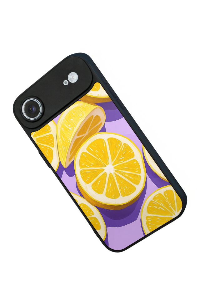 iPhone 17 Air Uyumlu Limon Tasarımlı Glossy Premium Kılıf