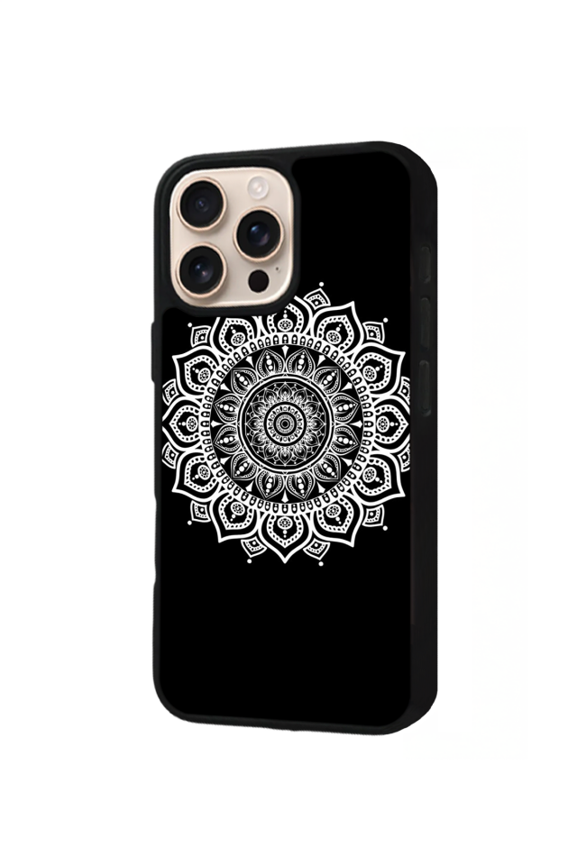 iPhone 15 Pro Max Uyumlu Mandala Tasarımlı Glossy Premium Kılıf