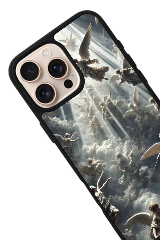 iPhone 15 Pro Max Uyumlu Melek Tasarımlı Glossy Premium Kılıf