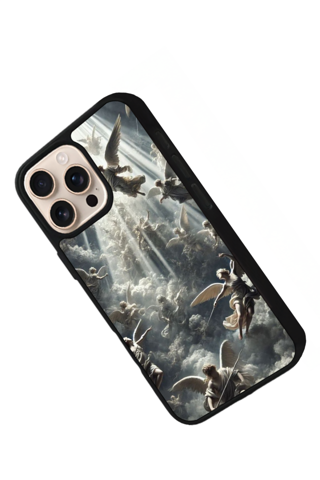 iPhone 15 Pro Max Uyumlu Melek Tasarımlı Glossy Premium Kılıf
