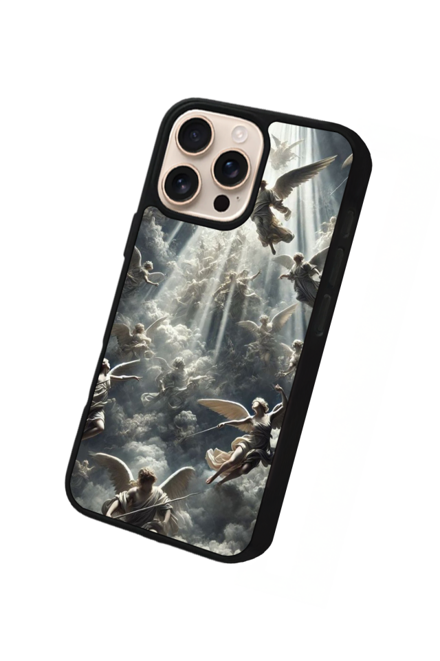 iPhone 15 Pro Max Uyumlu Melek Tasarımlı Glossy Premium Kılıf