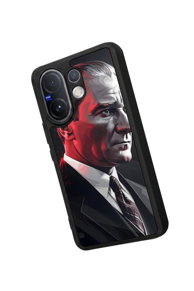 Vivo V60 Uyumlu Mustafa Kemal Ataturk Tasarımlı Glossy Premium Kılıf