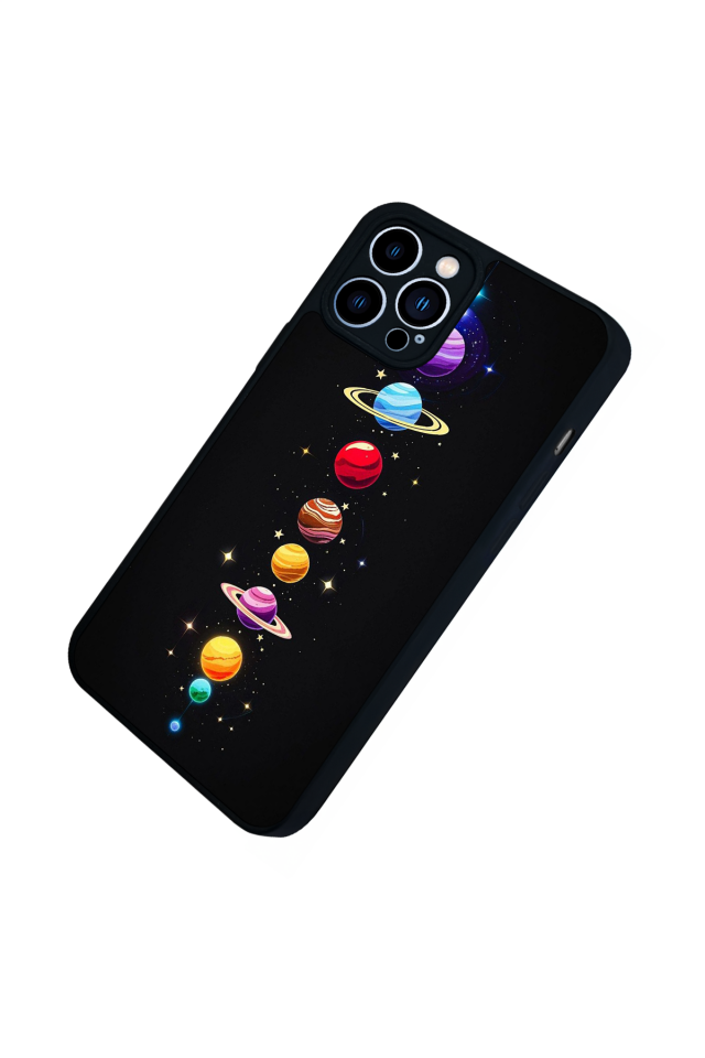 iPhone 12 Pro Max Uyumlu Uzay Tasarımlı Glossy Premium Kılıf