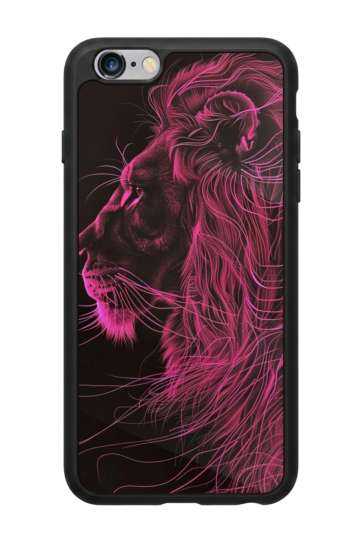 iPhone 6 Plus Uyumlu Aslan Tasarımlı Glossy Premium Kılıf